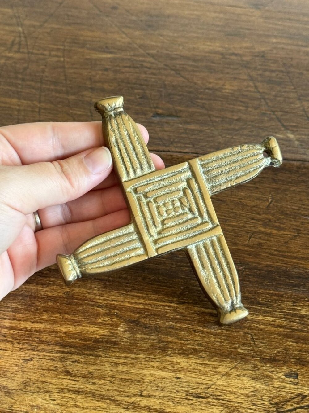 Small Vintage Brass Trivet
